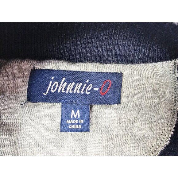 Johnnie-O Size Medium Mens Merino Wool Blend 1/4 Zip Embroidered Logo Sweater - Picture 4 of 10